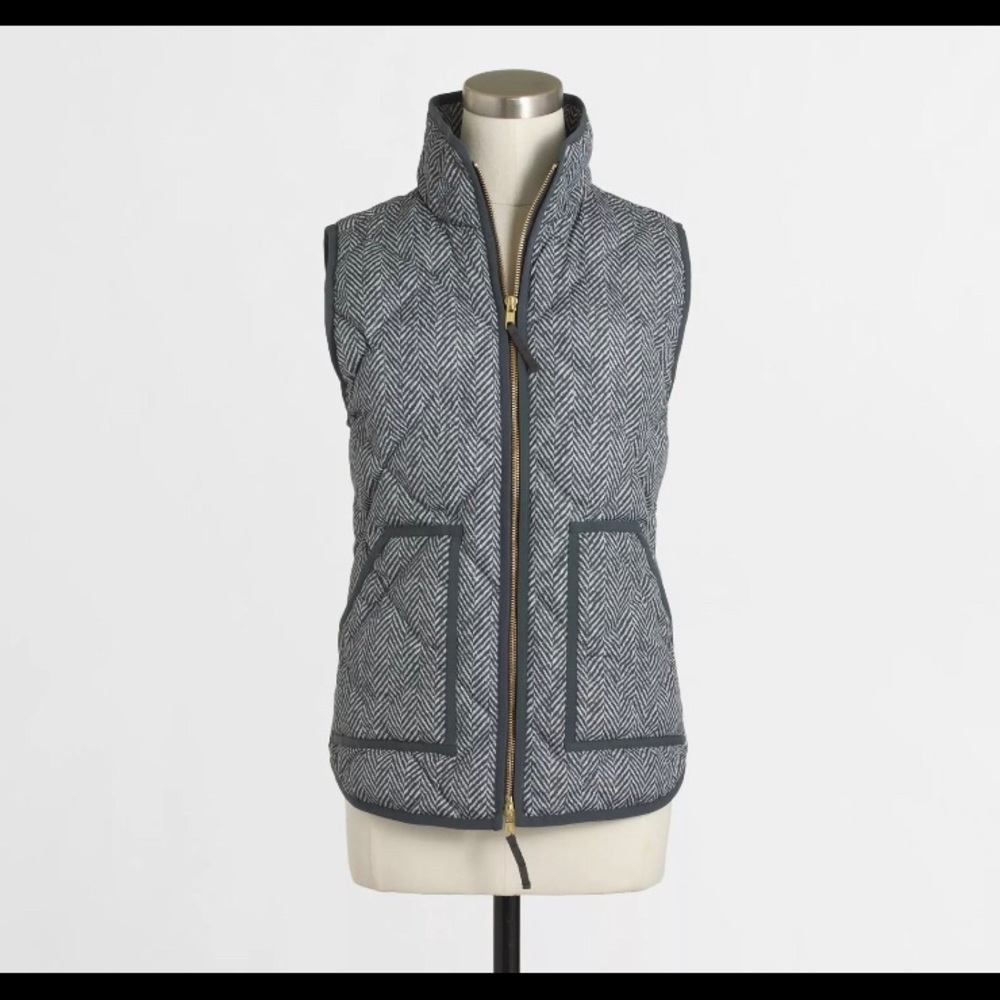 J. Crew Women’s Excursion Quilted Herringbone Vest - image 1